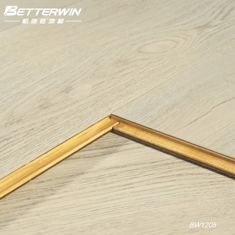 E015mm laminated solid keruing wood floor indoor parquet walnut veins multi-layer hardwood laminate flooring