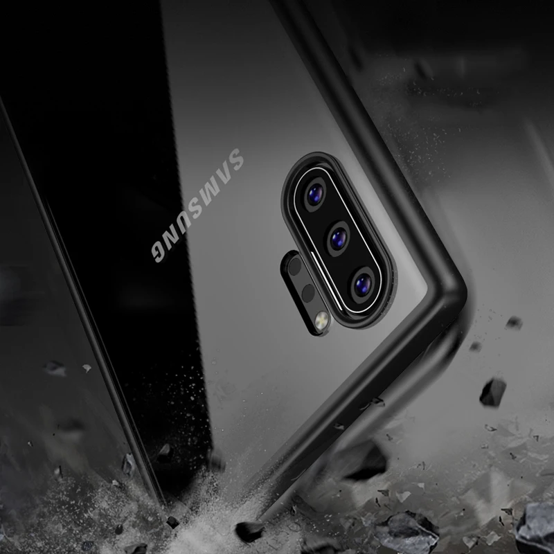 Simple Design Mobile Case Hybrid Phone Case TPU PC clear Phone Cover For Samsung galaxy note 10 Plus pro cases