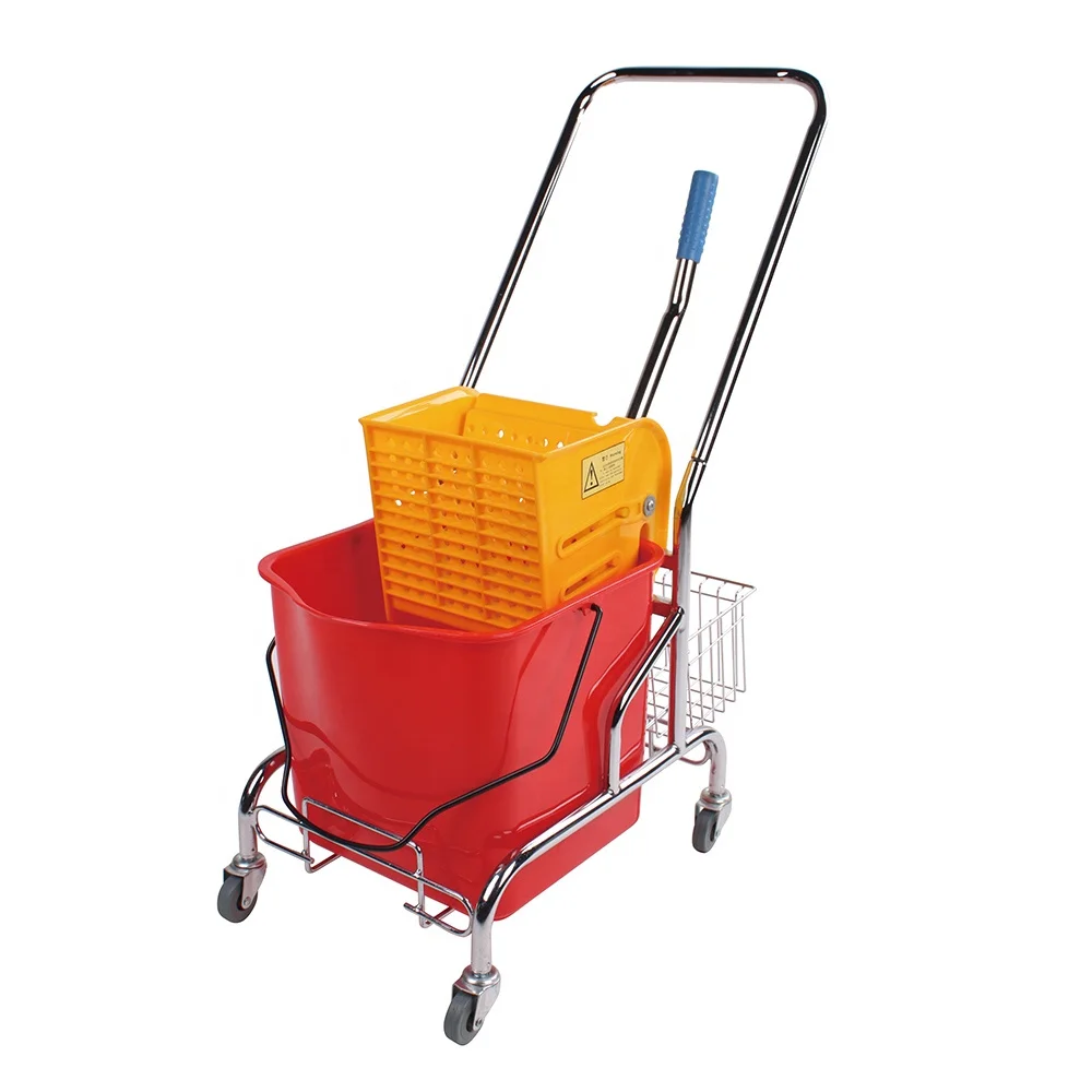 34L Down Press Double Cleaning Bucket and Mop Wringer Bucket 17L X 2