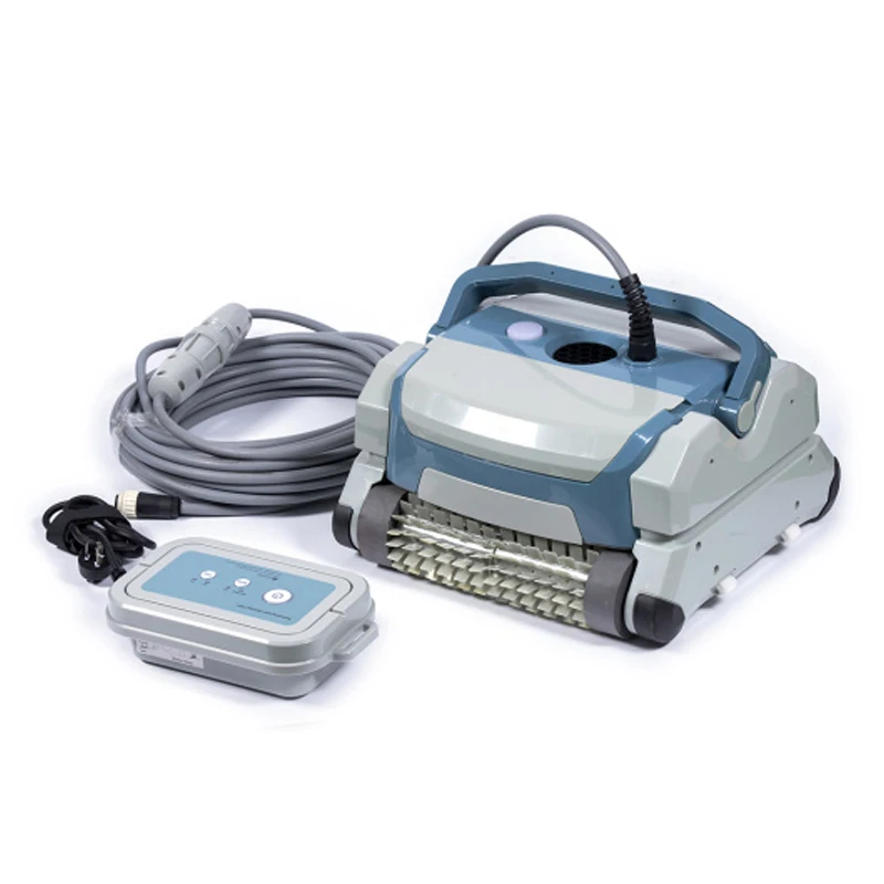 Corded pool vacuum cleaner waterline clean capability pool robot with two filter basket