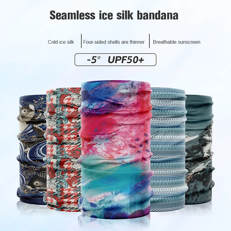 China Supplier Customized Buffss Bandanas Headwear Custom Seamless Tube Bandana