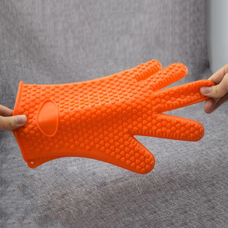Бесплатный образец, долговечные силиконовые варежки для духовки, набор из 2