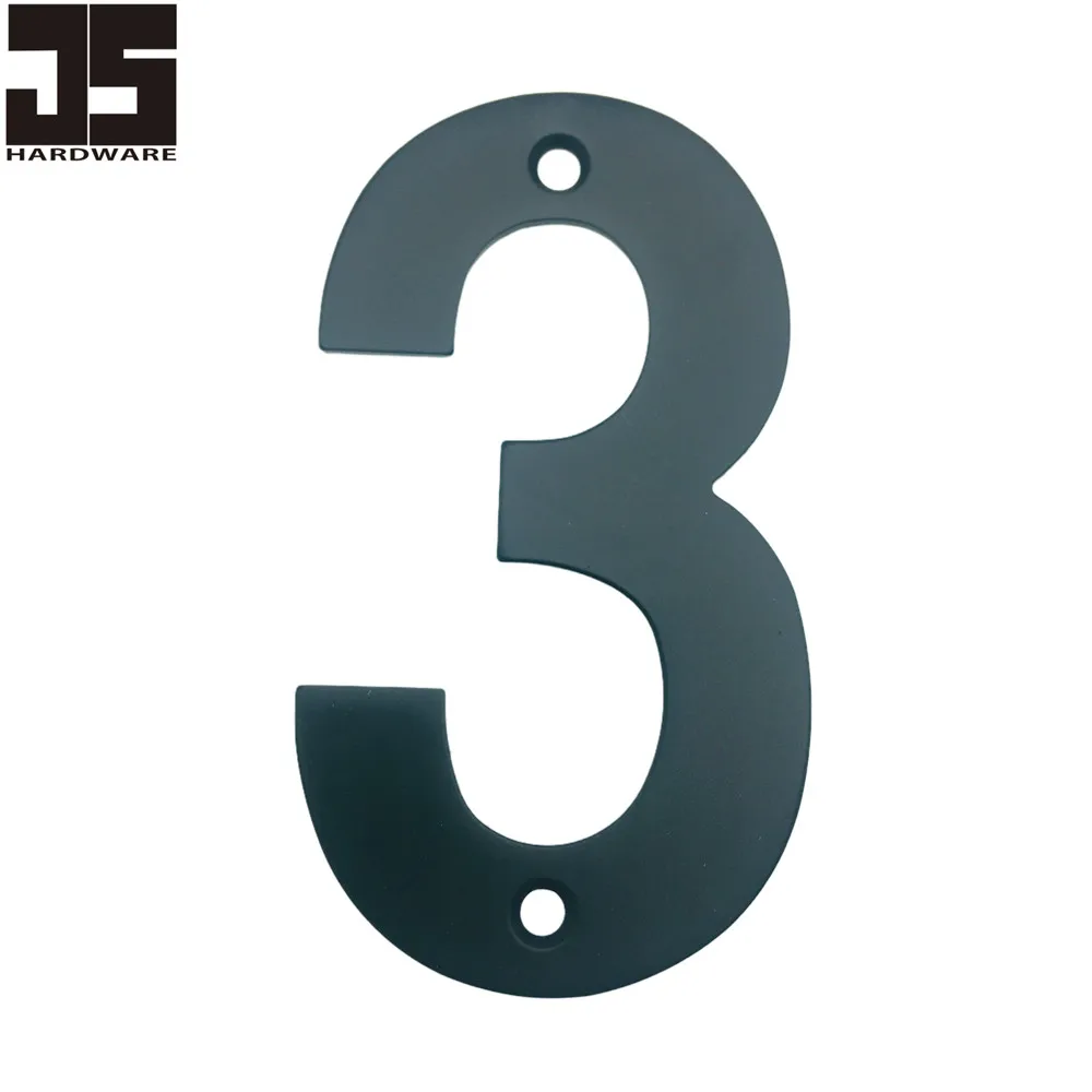 
High Quality Stainless Steel 4 Inches House Number Sign with screw hole Black Color 