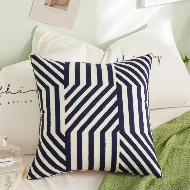 Factory Wholesale Cheap Price Embroidery Pillow Cover Accept Custom Square Amazon Hot Selling Embroidered Cushion Cover