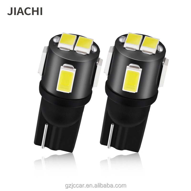 JiaChi 100PCS For Auto Car Accessories T10 Led Light W5W Bulb 194 147 168 2825 2827 License Plate Lamp 5630Chip 6SMD White DC12V