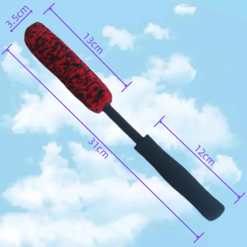 3pcs Wheel Cleaner Brush Long Handle Rim Cleaning Brush Multipurpose Wheel Soft Brush for Car Motorcycles Bicycles Rims