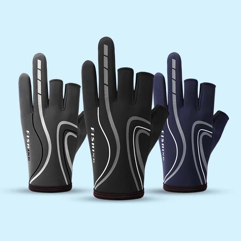 Новый дизайн, летняя велосипед мотоцикл вождения мужские Спорт на открытом воздухе non-slip непроницаемый для солнечных перчатки для рыбалки