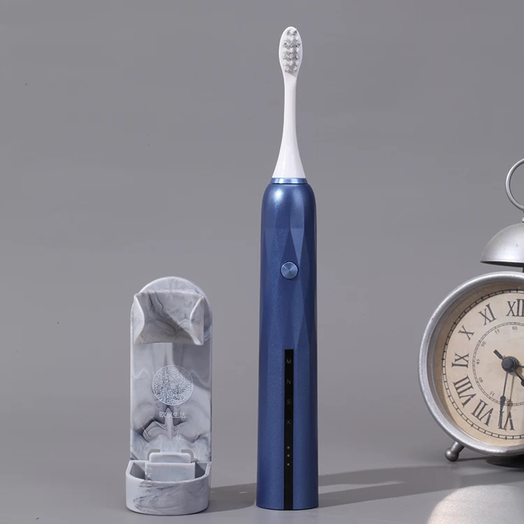 
2020 Custom Design Pink Portable Soft Adult Usb Slim Metal Sonic Electric Toothbrush 