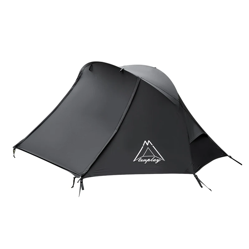 Ultralight 1-Person Double Layer Nylon Snow Tent with Aluminum Pole for Single Person Camping