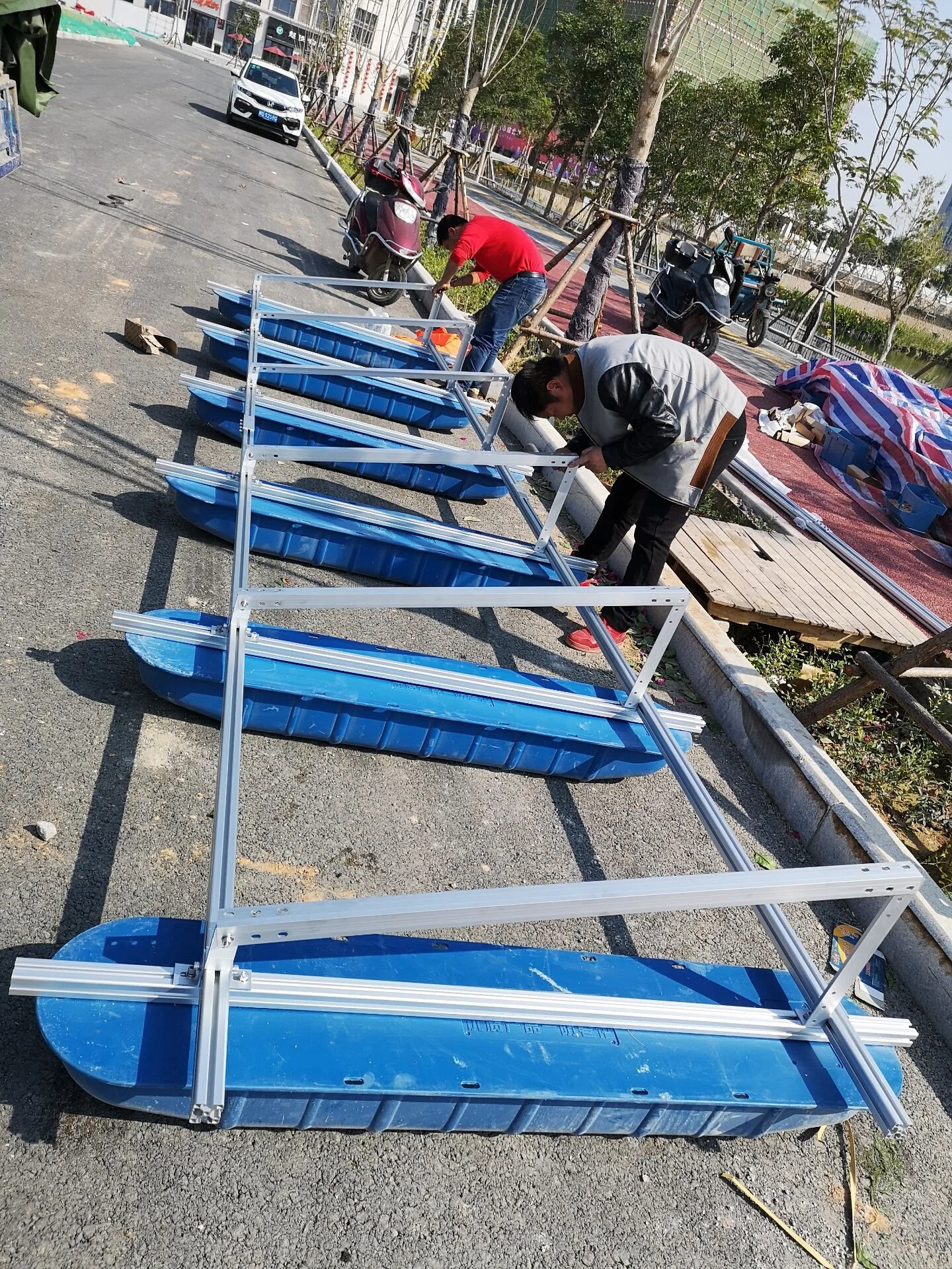 Solar aerater pump for fish pond