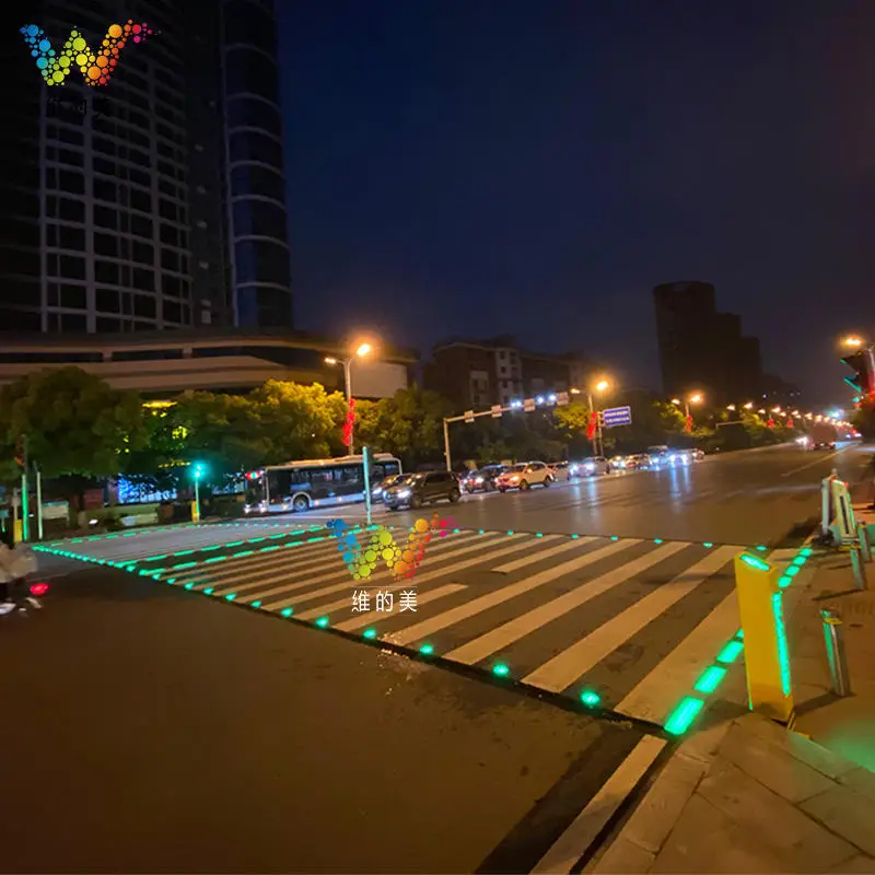 Zebra Crossing Pedestrian Crossing Waterproof Ground Embedded Warning LED Traffic Lights