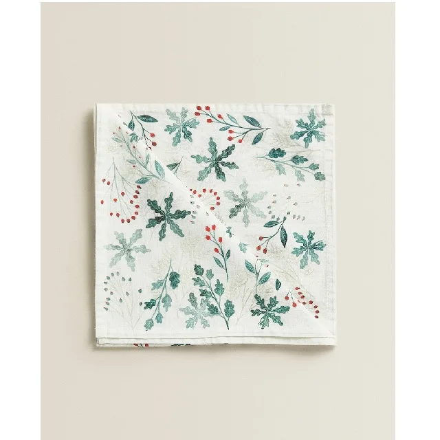 100% из чистого натурального хлопка кокосового дерева с принтом индивидуальный продукт ткань для кухни вечеринки свадьбы салфетка стола Тропический