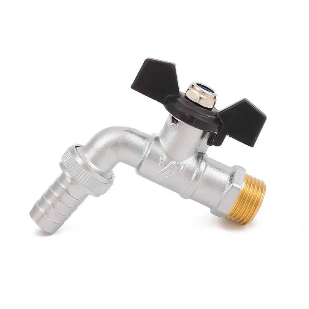 1/2 латунная водяная насадка с более длинным выпускным смесителем черная ручка-бабочка