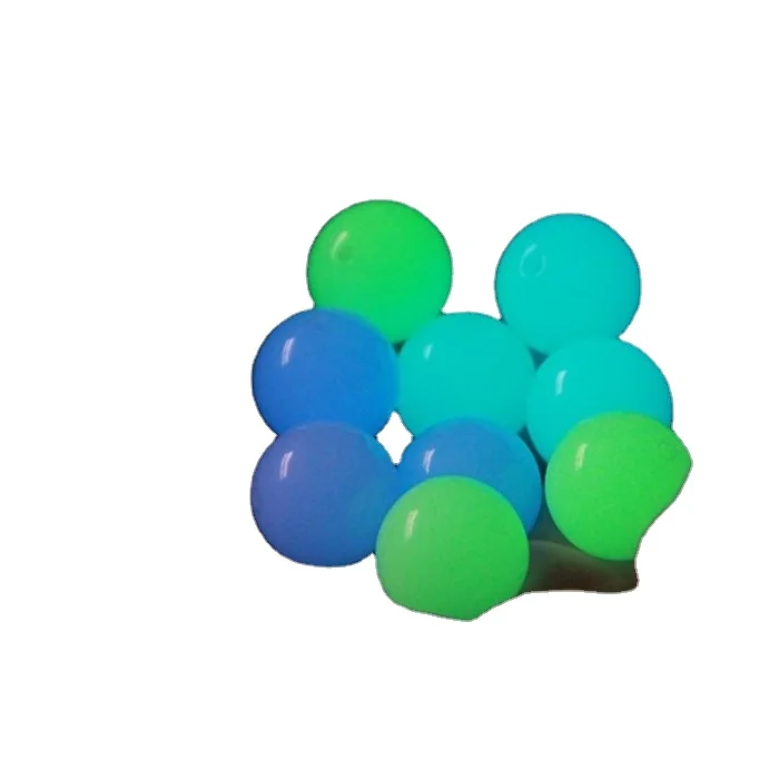 Luminous glow light up beads can be threaded into necklace or bracelet glowing in darkness as decoration for party gifts