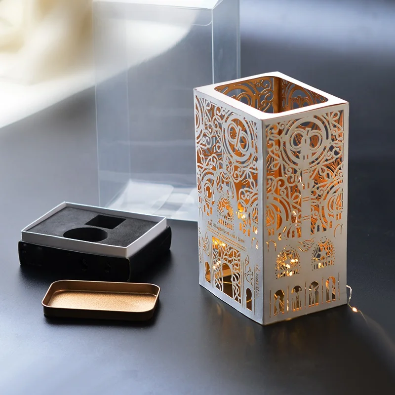
Home Incense Decoration Laser Paper Box for Candle Holder 
