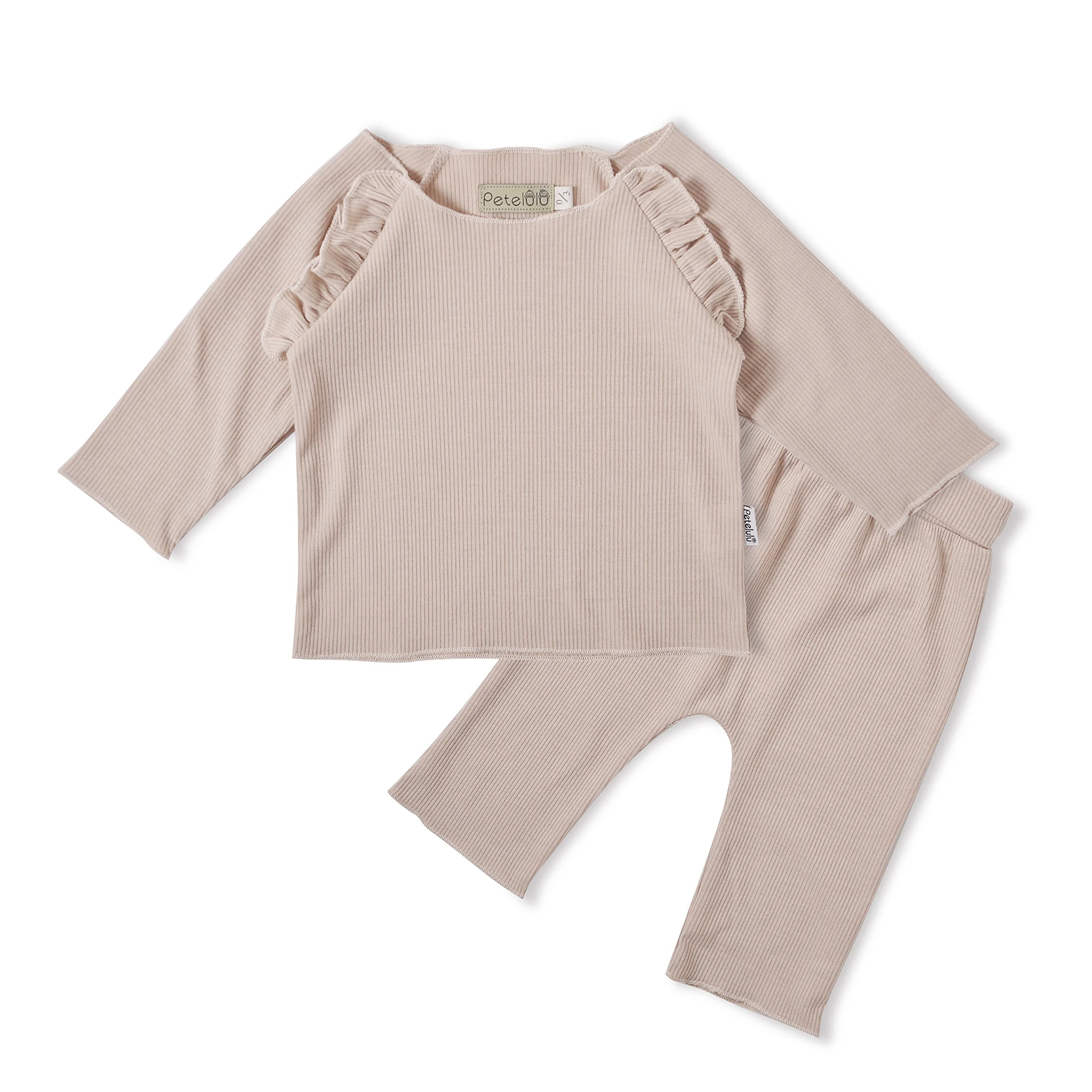 Infant Toddler Boys Girls Clothes Pajamas Ribbed Cotton tops & Pants Tracksuits Outfits Baby Clothing Set