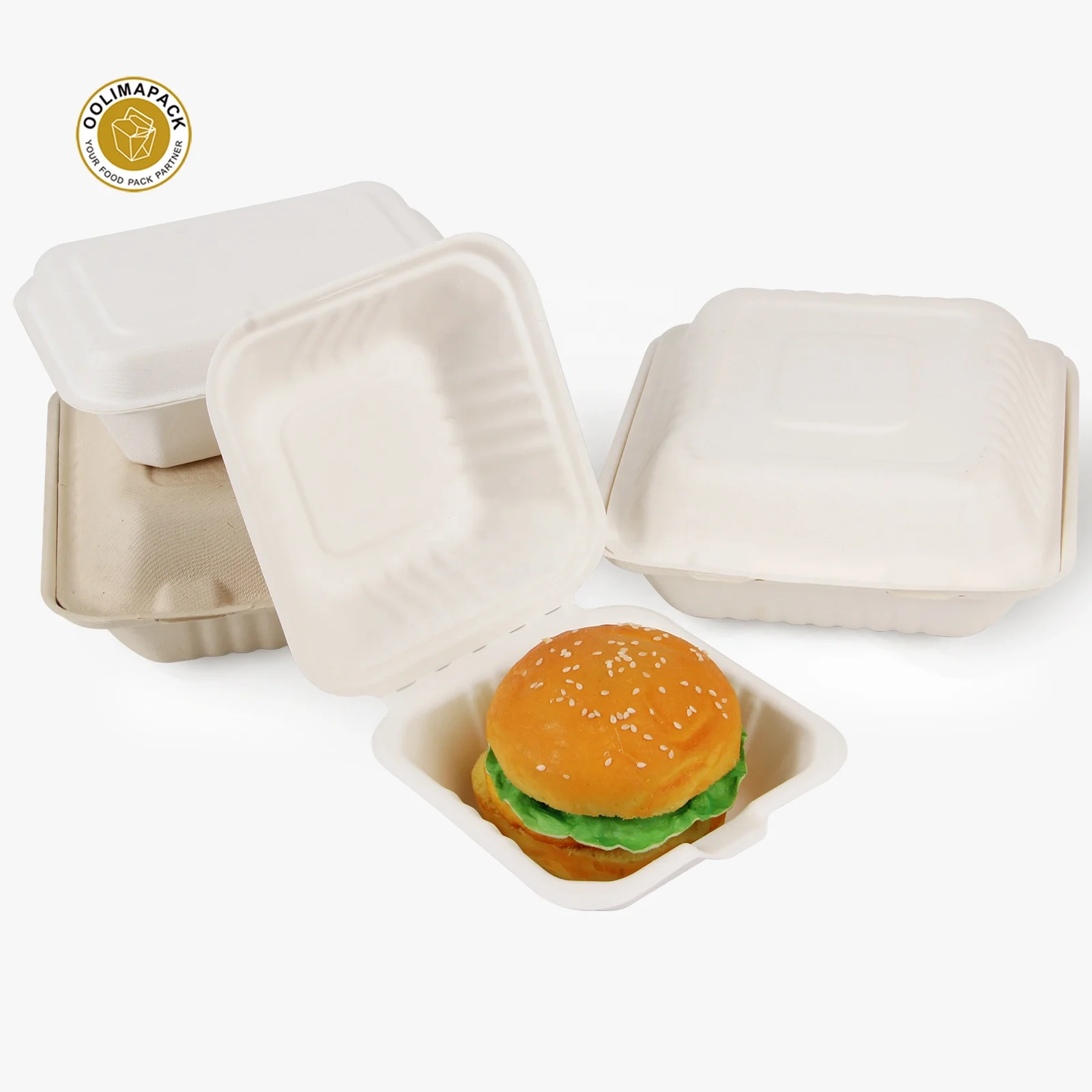 Biodegradable Sugarcane Fiber Bagasse Pulp Products Sushi Tray For Fast Food
