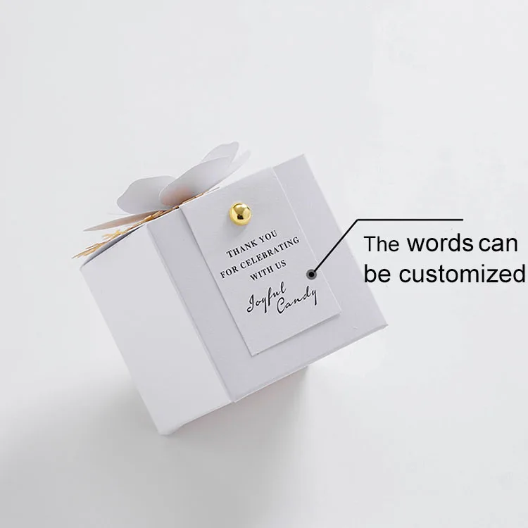 Customized Logo Portable Wedding Paper Chocolate Candy Box For Guest Carrying  Small Thank You Wedding Favors Candy Gift Box