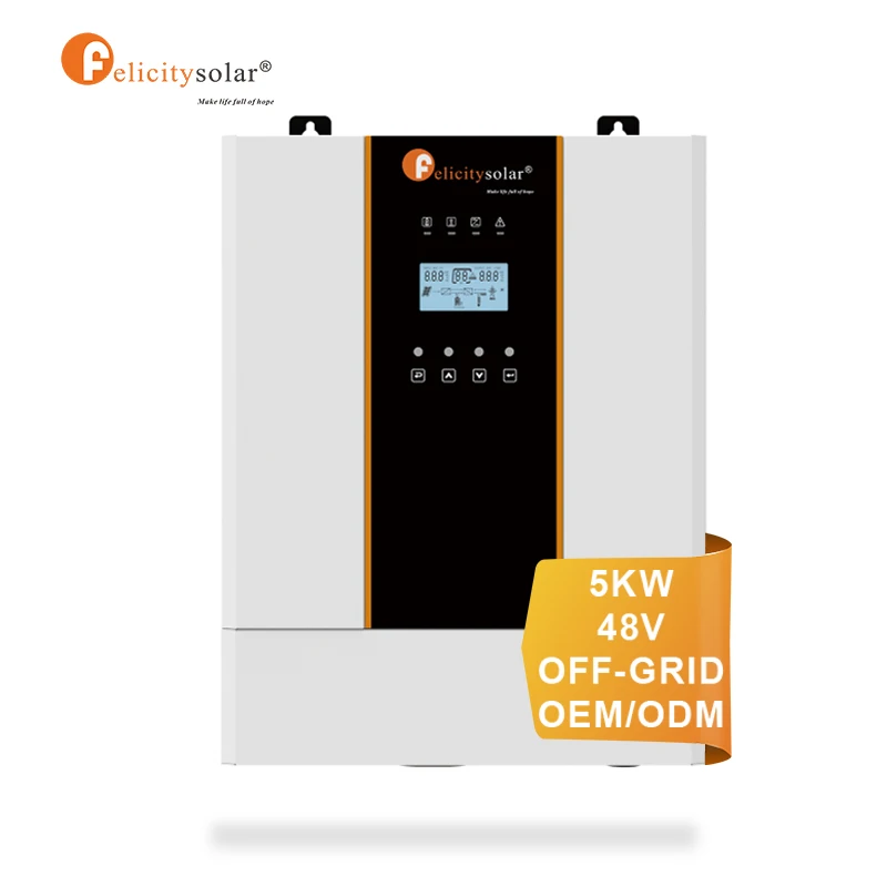Felicitysolar With Inverter and Battery All in One System 5kva Price Hybrid Solar Inverter With Mppt Controller