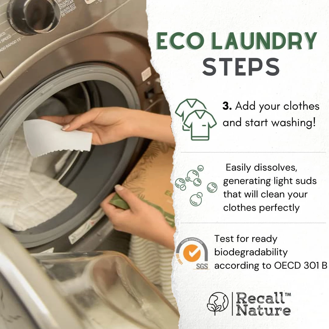 Экологически чистые биоразлагаемые чистые натуральные растительные моющие средства для стирки/полоски