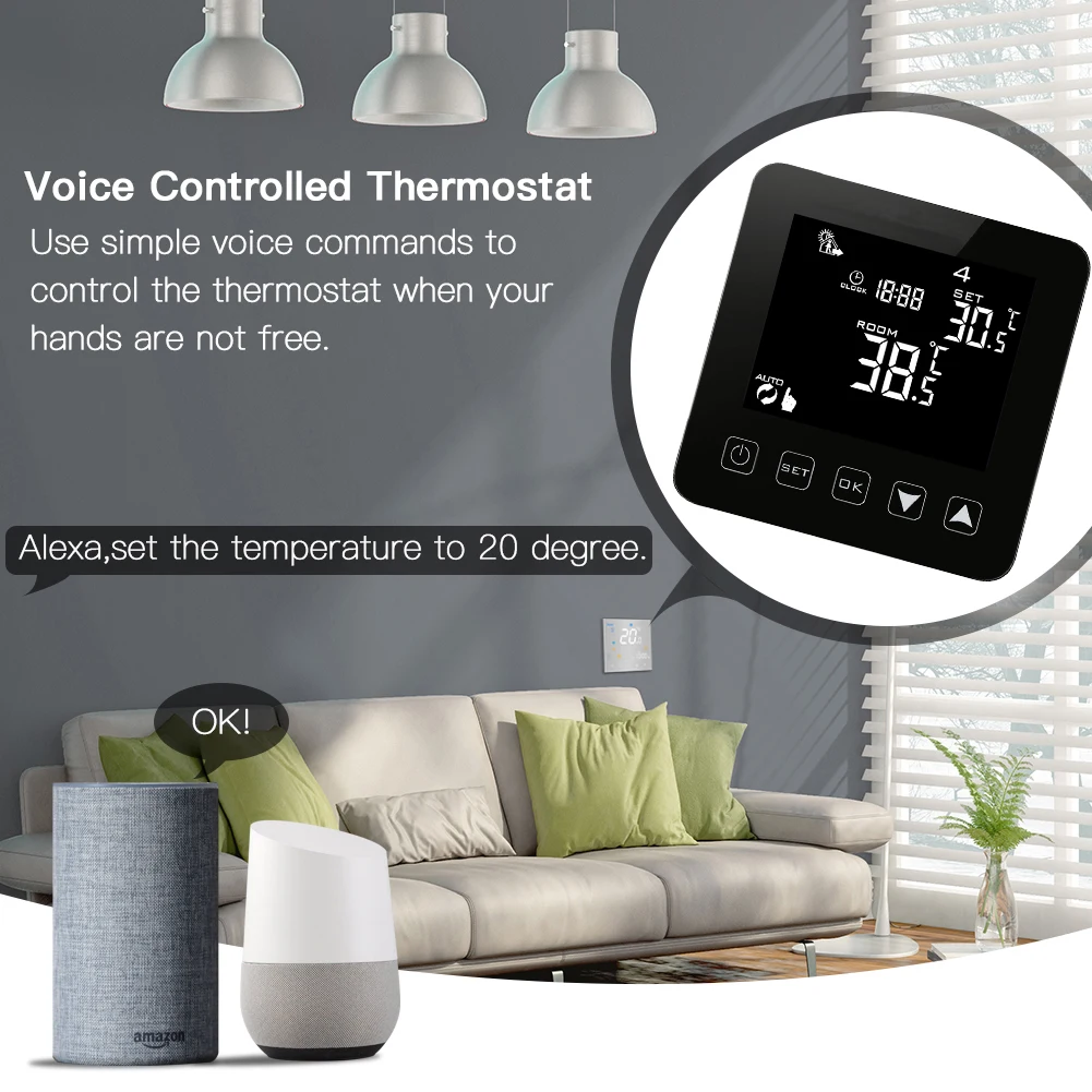 Room thermostat programmable digital display smart home floor heating thermostat 230V