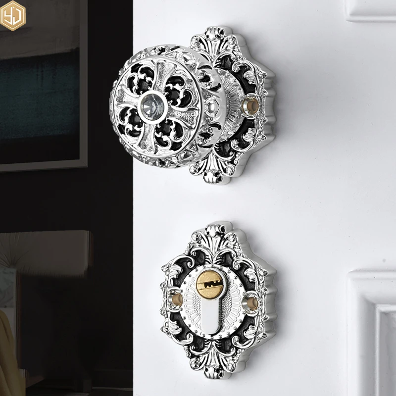 All Copper Silent Pure European Villa Solid Wood Bedroom Door Lock Indoor Universal Lock