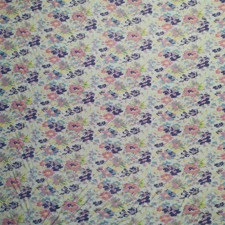 
Floral Print Saree Party Wear Indian Wedding Silk 12MM Cotton Silk Blend Fabric Silk Cotton Fabric 