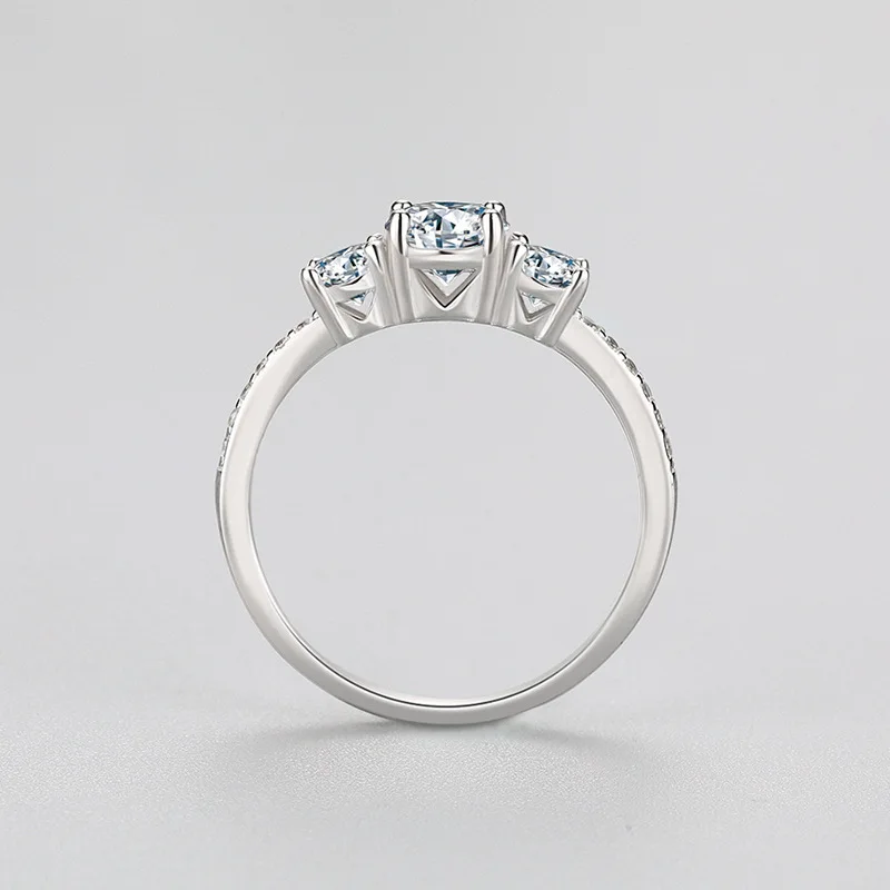 s925 sterling silver light luxury high-end 1 gram diamond ring female fashion all-match ring proposal wedding ring