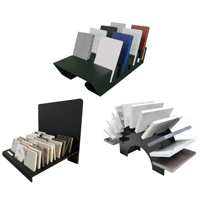 Artificial Ceramic Floor Metal Stone Display Rack Quartz Stone Display Rack Metal Sliding Tile Quartz Stone Display Rack