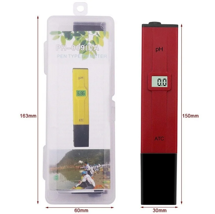 Лидер продаж, высококачественный тестер качества воды, красный тестер PH, Разрешение 0,1, цифровые измерители PH