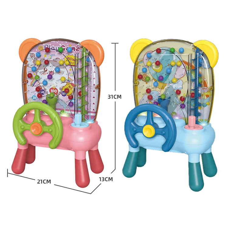Sensory small educational toy juguetes de ninas plastic pinball rolling catch ball machine game toy
