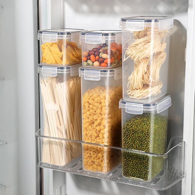 24Pack Set Kitchen Storage Container Stackable Transparent With Airtight Lids Food Storage Box