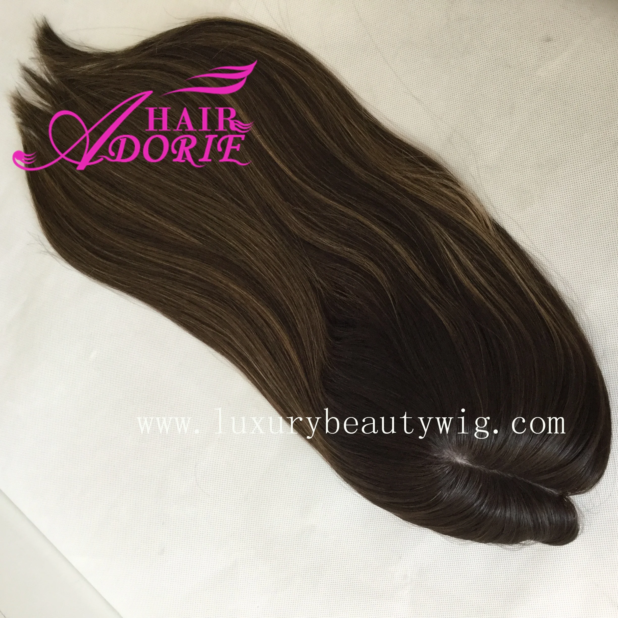 European Virgin Unprocessed 20-inch Long Body Wave Wig with Transparent Lace Cap Small Size Kosher Jewish for Women Big Stock