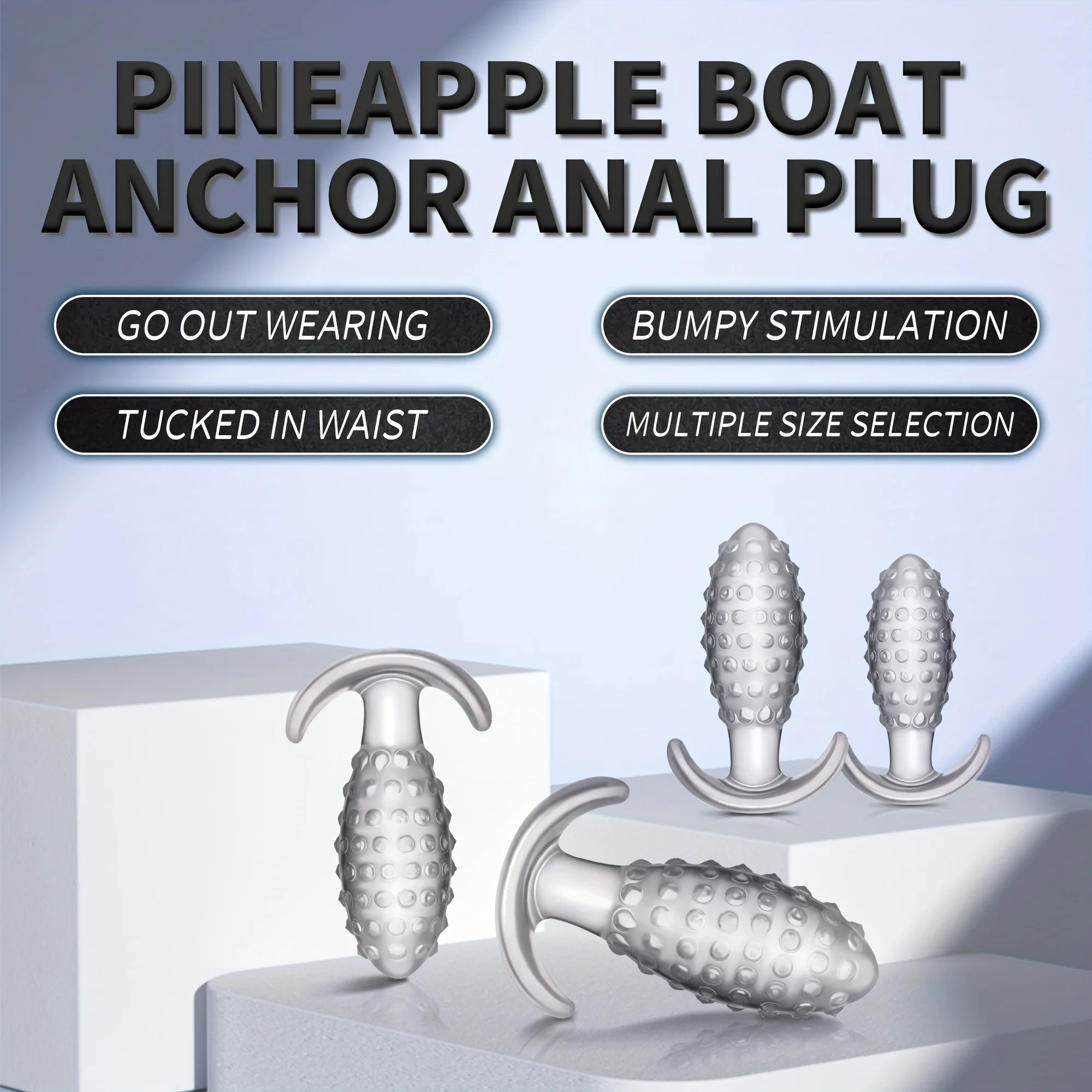 AAV Conical Glass 4 Differdnt Sizes Transparent Crystal Butt Plug G-Spot Stimulator Prostate Massager Vaginal Masturbation