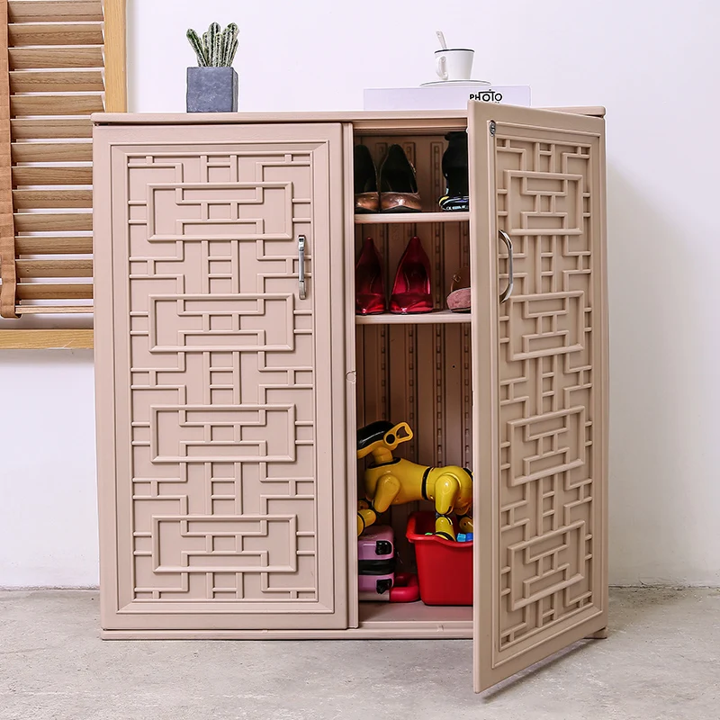 
2020 KINPLAY new waterproof outdoor and indoor plastic garden storage cabinet for garden shed backyard storage tools 