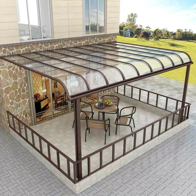 Self-extinguishing Awning Canopies Aluminum Roof Canopy Polycarbonate Sheet Awning Balcony Canopy