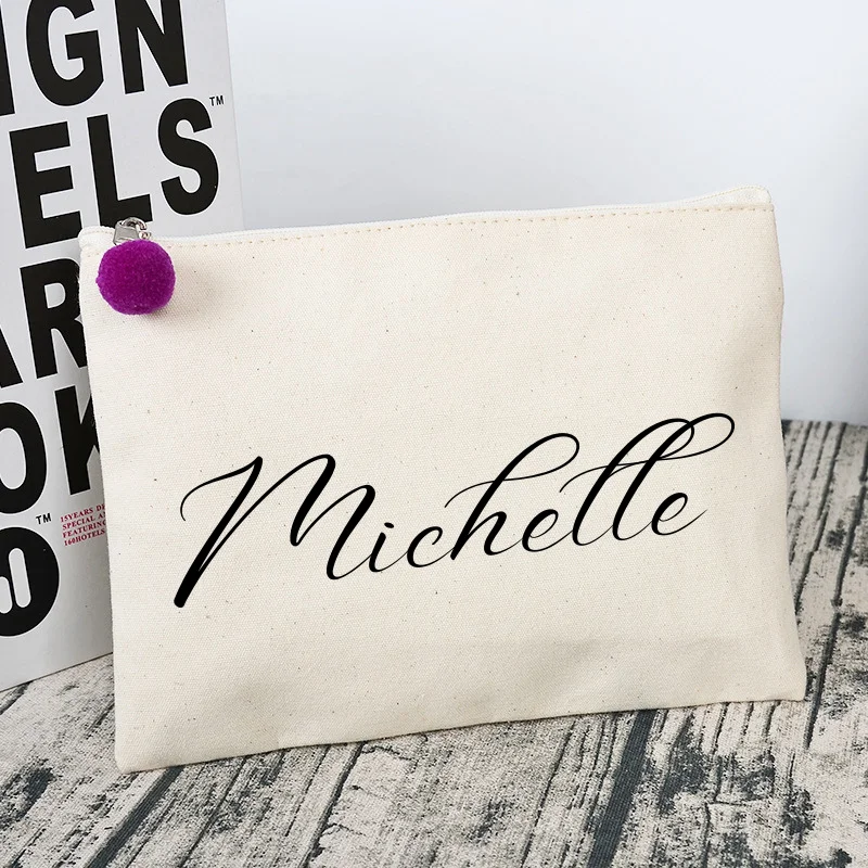 HTV heat transfer vinyl sublimation personalized customize canvas cotton polyester blank pencil bag case for back to school