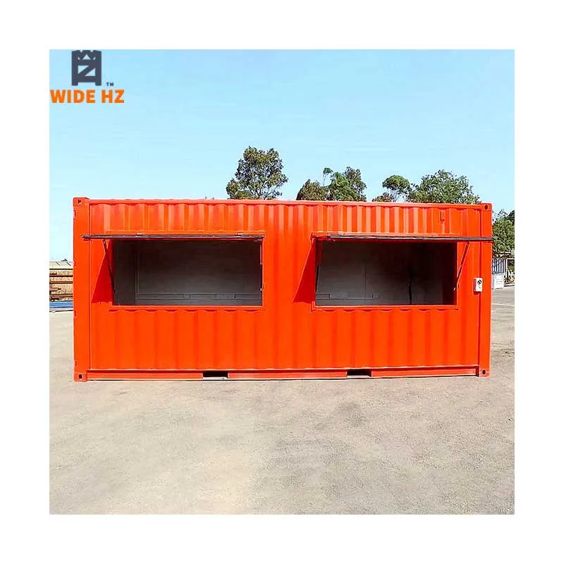
20ft Ticket office shipping container shop bar cafe restaurant prefab modular portable Kiosk & Ticket Booths for Sale 