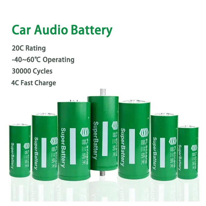 FLYXURE Car Audio High Discharge C Rate 20C LTO Akku 60165 60138 2.4V 37Ah 40Ah 45Ah Lithium Titanate Oxide Battery Cells