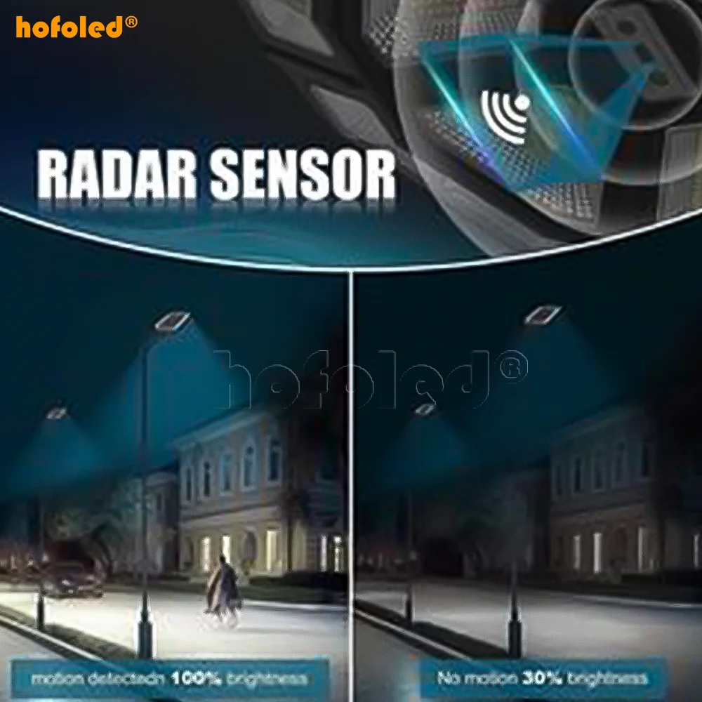 Hofoled IP65 Waterproof Round Solar Lamp 5000W Solar Street Garden Light Outdoor UFO Solar Light
