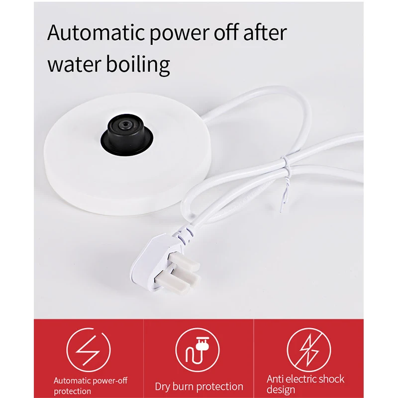 Factory Wholesale 1.0L Small Capacity Electric Kettle with 304 Stainless Steel Double-layer Anti-scald Water Boiling Kettle