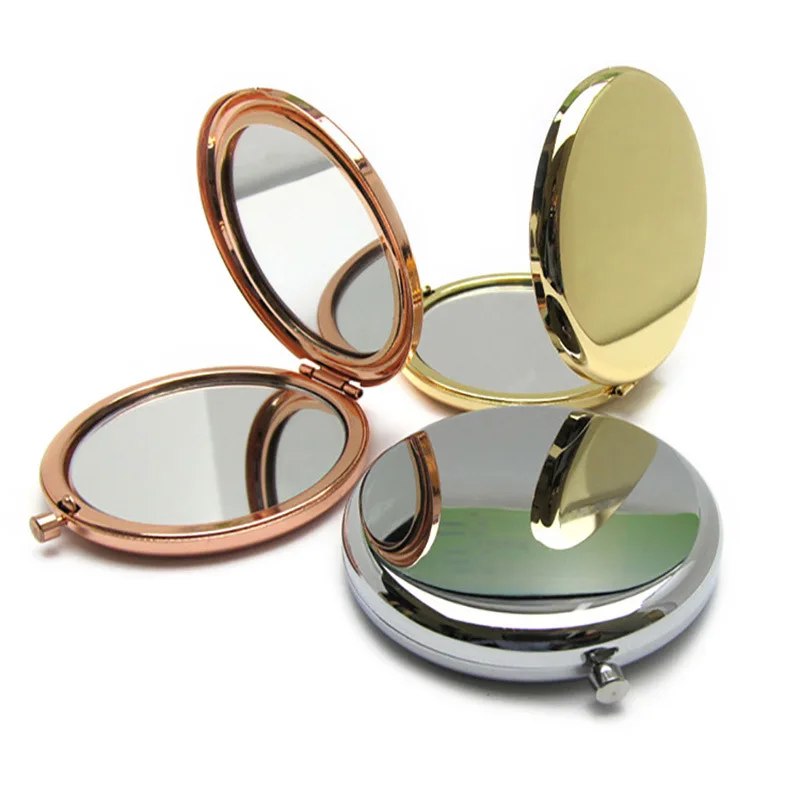Quality Assurance Mirror Makeup Double-sided Mirror Stainless Iron Custom Logo Pocket Mirror