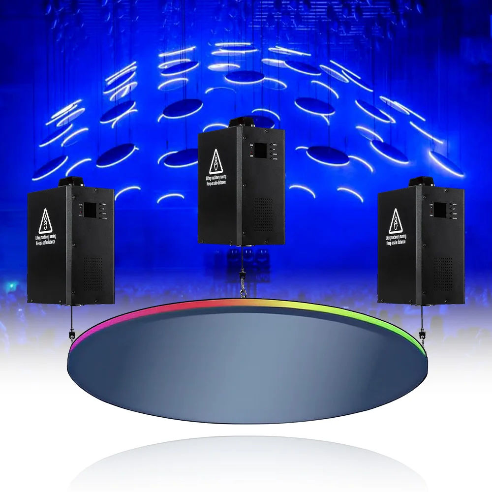 DMX светодиодная кинетическая кольцевая лебедка RGB Disco DJ Party Light Ночные Клубные зеркальные дисковые лампы Dmx512 кинетическое кольцо