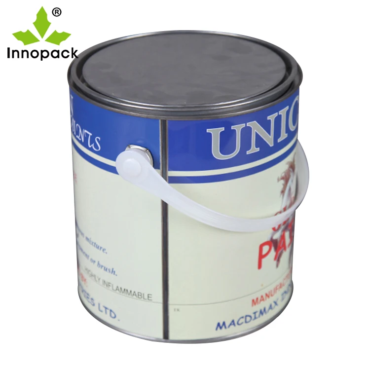 1L 2L 3L 4L Full Color Printed Metal Paint Can with Snap-on Lid
