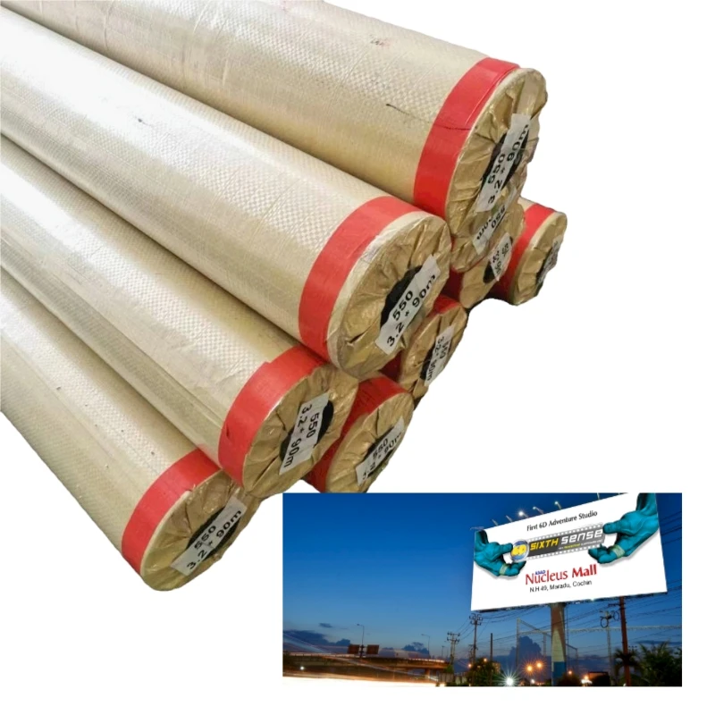 Outdoor 380gsm & 440gsm Vinyl Roll Blackout PVC Backlit Flex Banner Blank Printable Poster Materials