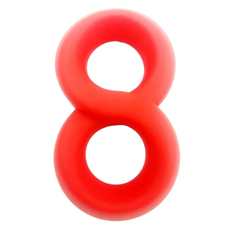 Hot Sale Clitoral Stimulation Ring Male Wear Ejaculation Delay 8-1 Liquid Silicone Cock and Ball Ring Sex Toys For Man