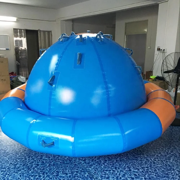 High quality inflatable blue water rocker UFO balloon inflatable planet ball saturn inflatable boat for kids and adults