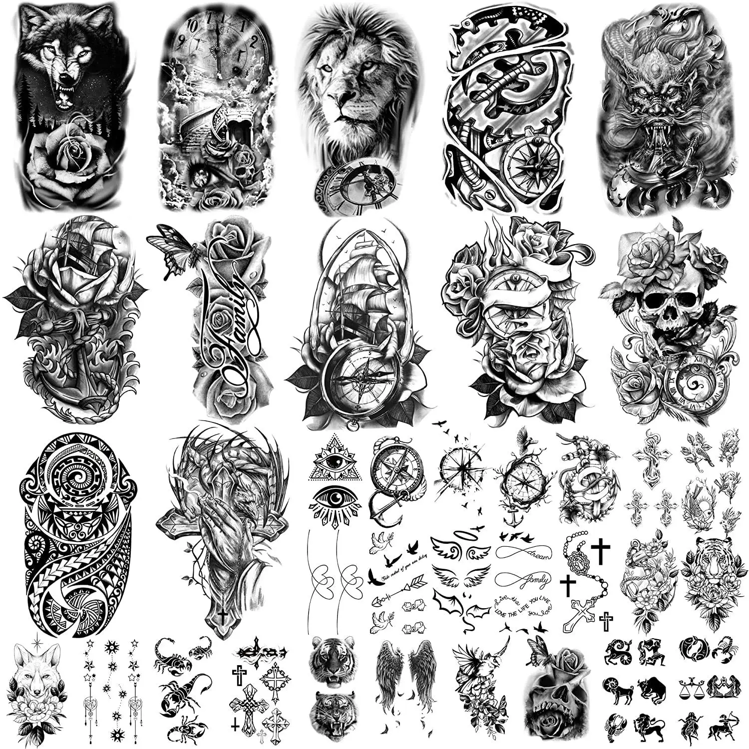Best Price Body Art Temporary Tattoo Stickers for Holidays 3D Printing Attractive Men Woman Tattoo Sticker