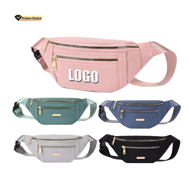 BSCI custom Outdoor Waterproof Nylon Belt Running Unisex Mini  sports Fanny Pack Luxury Travel crossbody women Waist Bag gril
