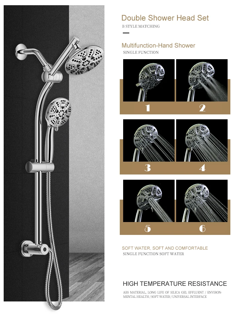 Professional Best Price Toilet Bathroom Platform Shower Combo shower head parts